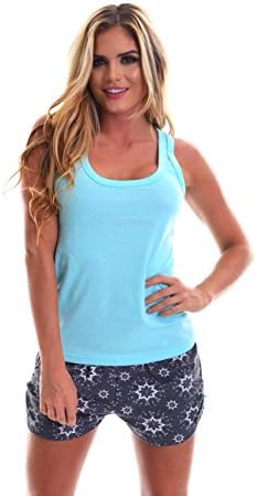 Bella Mimosa Women's Pajama Pants &amp; Cami SET / 2 Piece Pajama Tank Top and PJ Pants (Large, Mint, 1825)