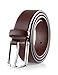 Savile Row Men's 100% Leather Classic Dress Belt Brown (Size 36)