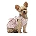 Fitwarm Embroidery Dog Dresses for Small Dog Pet Clothes Prom Dress Cat Party Gown Pink Small