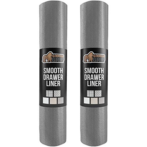 Gorilla Grip Original Smooth Top SlipResistant Drawer and Shelf Liner