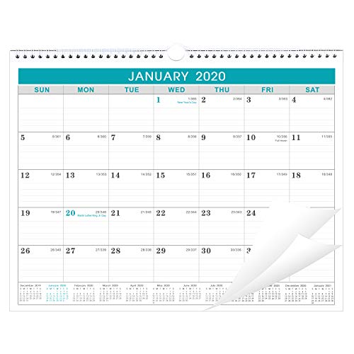2020-2021 Calendar - 18 Months Wall Calendar with Julian Date, Thick Paper Perfect for Organizing & Planning, January 2020 - June 2021, 14.75 x 11.5 Inches, Wire-Bound