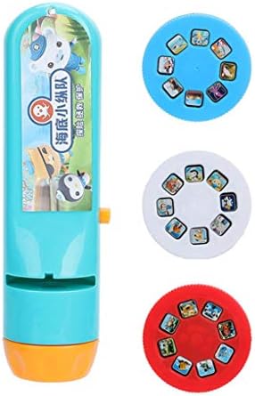 LIANGchueng Sturdy Hot! Kids Early Educational Cartoon Bedtime Story Projection Lamp Interactive Baby Appease Lighting Sleep Flashlight Toys(None Picture Color)