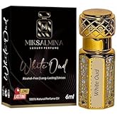 MIKSALMINA White Oud Attar Roll On Perfume, Non-Alcoholic, 6ml, Unisex Gift