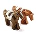 Set of 6 Building Block Horses with Saddles - Custom Animal Figures
