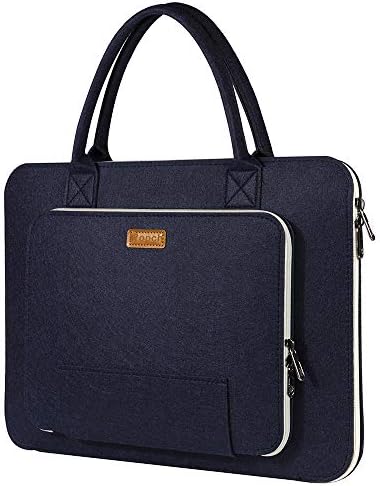 Ropch 17 17.3 Inch Laptop Sleeve Case, Update Felt Notebook Computer Case with Handle Laptop Bag Ultrabook Carrying Bag Handbag Compatible with 17.3" Asus / Lenovo, Navy Blue