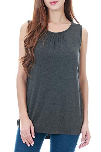 Smallshow Women's Maternity Nursing Tops Breastfeeding Clothes XX-Large Charcoal Grey - Thumbnail 6