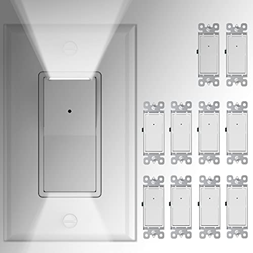 10 Pack SOZULAMP 3 Way Wall Light Switch with LED