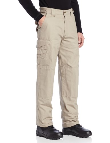 TRU-SPEC Men's Cotton 24-7 Pant, Khaki, 34-Inch Unhemmed