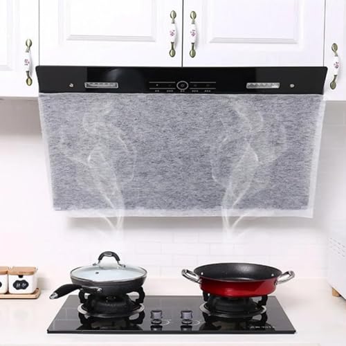JYSNOW Pack of 12 Cooker Hood Filter, Universal Use Cooker Hood Filter, Can Be Cut to Size, Anti-Odor Retains Grease and Moisture, for All Standard Range Hoods