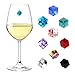 Henslow Wine Glass Charms Crystal Set of 9, Magnetic Wine Glass Charms for Stemless Glasses, Glass Identifiers, Drink Markers, Wine Glass Tags, Wine Glass Markers Magnetic