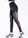 Tulucky Women's Full Length Mesh Workout Sports Tights Gym Yoga Pants Leggings (L, Black)