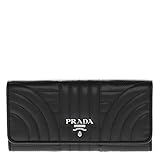 Prada Women’s Quilted Calf Leather Wallet Black