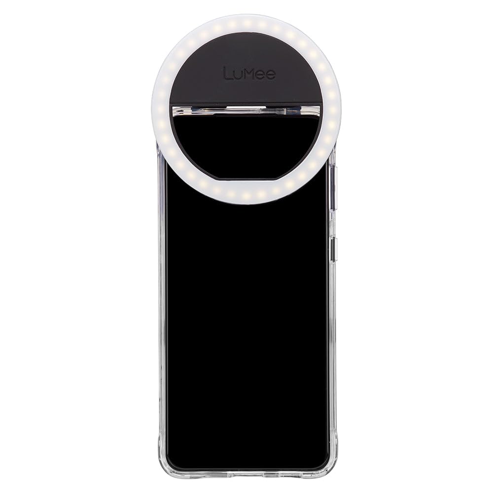 Lumee Studio Clip Light - LED Ring Light for Laptops, Monitors, Smartphones, Tablets - Portable and Rechargeable - Black