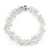 The Pearl Source 4-5mm Rice Shaped White Freshwater Pearl Bracelet for Women - Cultured Pearl Bracelet in 925 Sterling Silver with Genuine Cultured Pearls