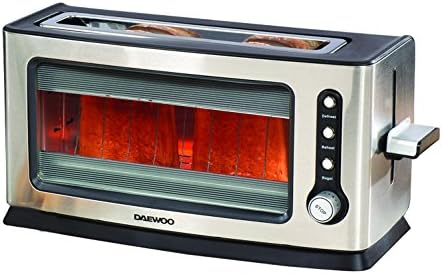 Daewoo Sda1060 Glass Toaster 18 10 Steel 900 W Amazon Co Uk Kitchen Home