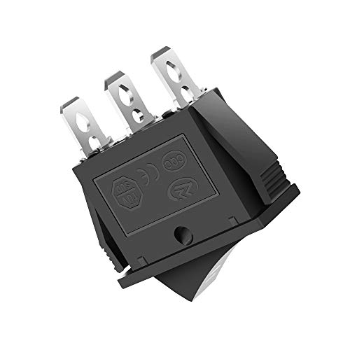 12 Pcs SPDT ON-OFF-ON 3 Pin Snap Rocker Boat Switch Black AC 250V 15A 125V 20A For Car Auto Boat Household Appliances By MXRS - Thumbnail 5