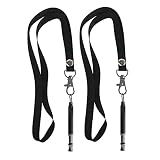 HiSung Dog Whistle to Stop Barking, Adjustable Pitch Ultrasonic Training Tool Silent Bark Control for Dogs- Pack of 2 PCS Whistles with 2 Free Lanyard Strap