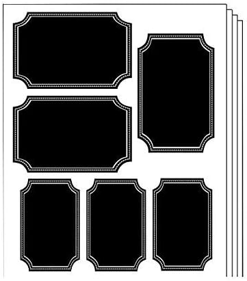 Pop Resin White Border Removable Chalkboard Labels 48 Pcs One Chalk Marker for Labeling Mason Jars Parties
