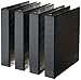 Amazon Basics 3-Ring Binder, 1.5 Inch - 4-Pack (Black)