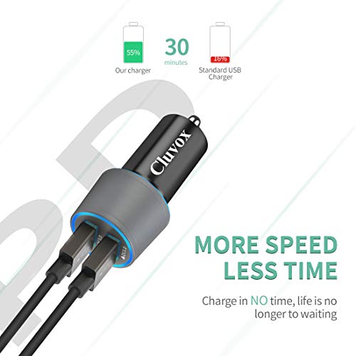 image for Cluvox Rapid USB C Car Charger, Compatible Samsung Galaxy S10/S10+/S10