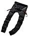 NITAGUT Men's Slim Fit Stretch Destroyed Ripped Skinny Denim Jeans Black-US 34