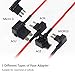 SHISHUO Dash Cam Hardwire Kit - Mini USB and Micro USB Port 3.5m/11.5ft Cable with LP Mini/Mini/ATO/Micro2 Fuse, 12V to 24V Input, 5V Output for Dash Cam GPS Sat-Nav with Battery Drain Protection
