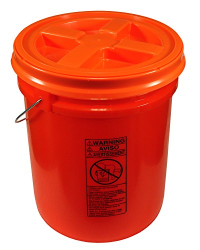 Orange 5 Gallon 90 mil Bucket with Gamma Seal Lid (Orange)