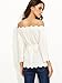 SheIn Women's Off Shoulder Scallop Trim Blouse Top