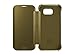 Samsung S-View Flip Cover for Samsung Galaxy S 6 Edge - Retail Packaging - Clear Gold/Gold