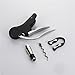 Black Wine Opener and Corkscrew with Wine Pourer,Foil Cutter and Extra Worm by Shenkitchen