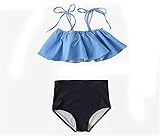 TeeNoke Women's small breastplate steels over the high waisted bathing suit