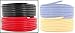 16 AWG (American Wire Gauge) Pure Copper Primary Cable for Car Audio Speaker Amplifier Remote 12volt Automotive Trailer Wiring 25 feet Red, 25 ft Black Combo (Also in Yellow & Blue)