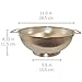 Stainless Steel Micro Perforated Colander With Handles 5-Quart, Best Metal Mesh Strainer For Pasta, Rice, Noodles, Orzo, Fresh Fruits And Vegetables With Ceramic Peeler