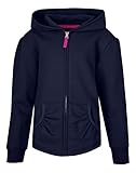 Hanes Girls` Full-Zip Hooded Sweatshirt