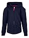 Hanes Girls` Full-Zip Hooded Sweatshirt