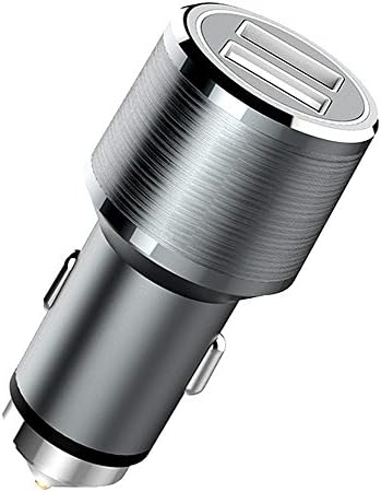 Quick Charge 3.0 Car Charger, FOYOCOLO Dual Output USB Car Charger QC 3.0 + Smart 5V/2.4A for Apple mobile phones and all android phones-Gray