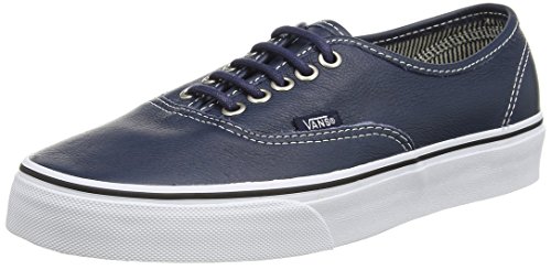 Vans Leather Authentic mens skateboarding-shoes VN-03Z3HUM_8.5 - dress blues/stripes