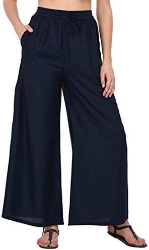 Dream Desi Women's Rayon Black Palazzo for All Plus Size and Small Size (142)