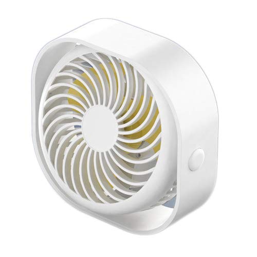 2020 New 360° Fan Cooler USB Mini Air Fan Portable 3 Speed Super Mute Cooling for Office Desktop Fans Car Home Travel USB Gadget(White)