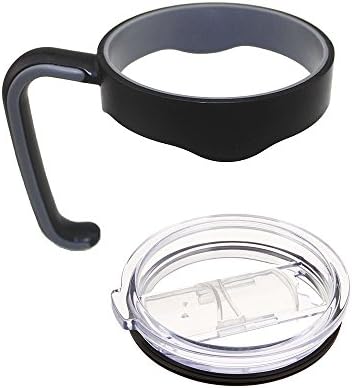 ZNY Splash Proof and Spill Resistant Lid &amp; Grip Handle For Yeti 20 Ounces Rambler Tumbler, For RTIC, Ozark Trail, SIC Cup Mug 20oz