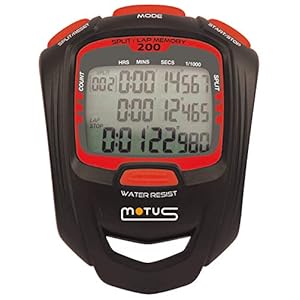 Sport-stopwatch met 200 interval-trainingsinterval en 1/1000 seconde resolutie