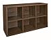 ClosetMaid 6 Cube Storage Shelf Organizer Bookshelf with Back Panel, Easy Assembly, Wood, Dark Chestnut Finish