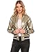 OD'lover Women's Faux Leather Short Baseball Bomber Jacket Coat