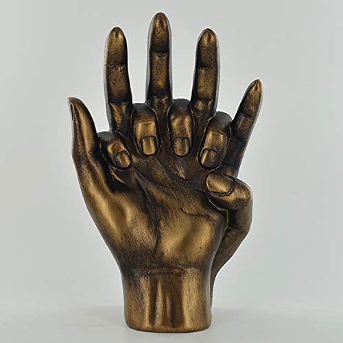 Prezents.com Lovers Hands Entwined Sculpture Bronze Effect Anniversary Engagement Wedding Gift Decor H15cm