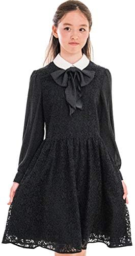 Catherine Cottage 卒業式 冠婚葬祭 法事 ブラックレース フォーマルワンピース 女の子 MA304 TAK