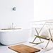 Bamboo Mat by EcoTrueBamboo - Outdoor Shower, Kitchen - Non Slip for Bathroom, Kitchen Decor, Pool Use, and Shower Stalls Bathtubs, with Drainage (23Wx17Lx2H - Antislip)