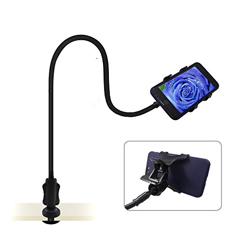 Cell Phone Holder Stand, AFUNTA Flexible Arm 360 Adjustable Universal Gooseneck Bracket for Smartphone iPhone Samsung - Black