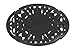 Oval Perforated Rhinestone Floral Belt Buckle