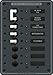 Blue Sea Systems 8027 Traditional Metal Panel, AC Main + 6 Positions, 5-1/4 W x 7-1/2 H
