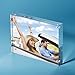 Syntrific Acrylic Photo Frame 5x7 inches 1 Pack Free Standing Desktop Double Sided 22mm Thickness Magnetic Clear Premium Picture Frames Display